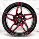 RIN 15X6.5 4-100/114.3 R1 SPORT RGW5841 BLACK MACHINE FACE+RED ET38 CB73.1 
