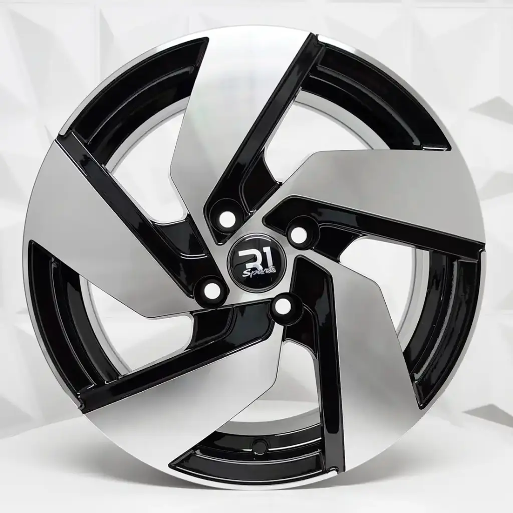RIN 17X7.5 4-100 R1 SPORT X070 BLACK MACHINE FACE ET35 CB73.1