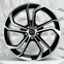 RIN 19X8 5-112 R1 SPORT L9545 GLOSS BLACK MACHINE FACE ET45 CB66.6