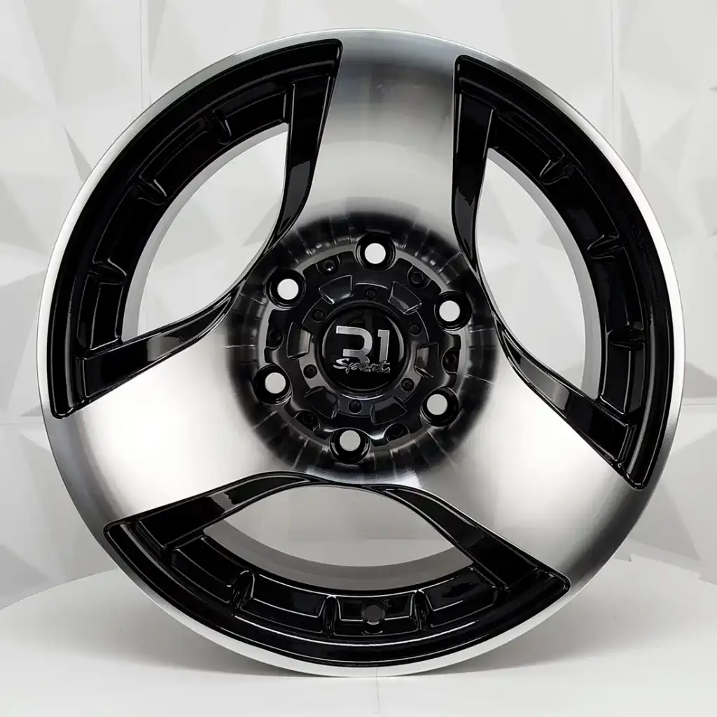 RIN 15X8 5-120 R1 SPORT DX020 BLACK MACHINE FACE ET0 CB83