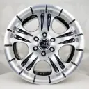 RIN 15X7 6-114.3 R1 SPORT 504 BLACK MACHINE FACE MACHINE LIP ET-10 CB84