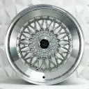 RIN 17X8.5 4-100/114.3 R1 SPORT 357 GUNMETAL MACHINE LIP CHROME RIVETS ET35 CB73